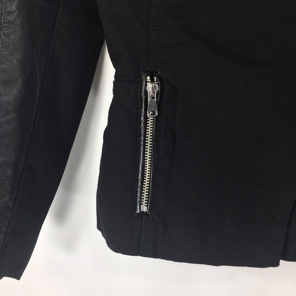 H&M Women's Moto Biker Jacket Black 32 / 2, NWOT - Picture 4 of 12